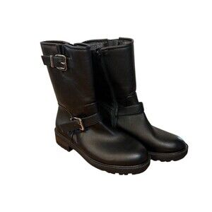 Kelly & Katie Women's 7.5 Black Timia Combat Moto Bootie